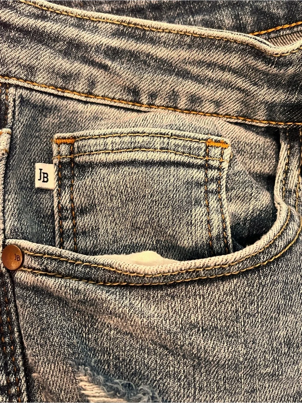 Judy Blue Size 11/30 Medium Wash Distressed Slim Fit Denim Jeans Stretchy Comfy - Picture 7 of 8